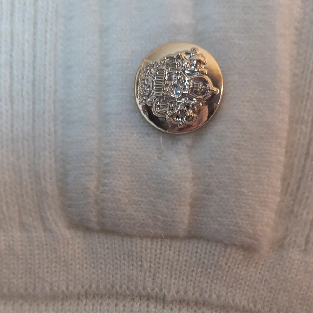 SHEIN Cream Long Sleeve Button Knit Dress Size M - Picture 3 of 9